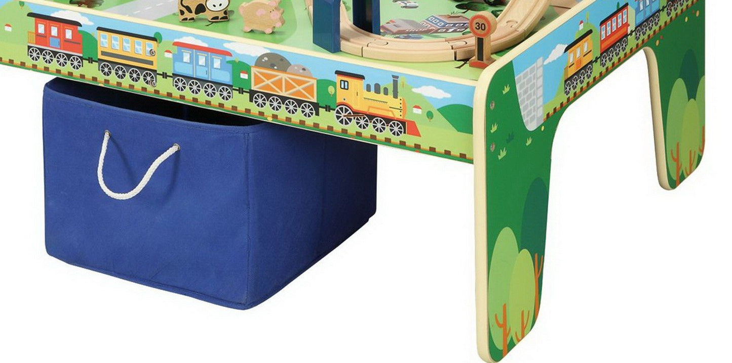 50 pc Wood Toy Train Table Set Wooden BRIO Thomas & Friends Compatible