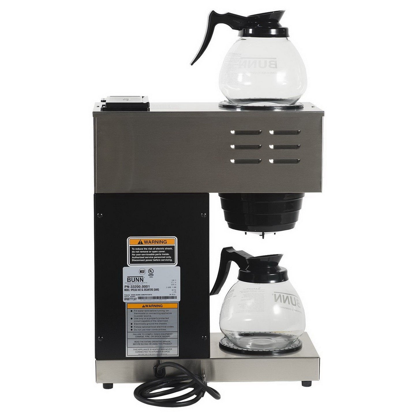 Bunn VPR 12 Cup Commercial Coffee Maker Pour Over Brewer Warmer Machine Pourover