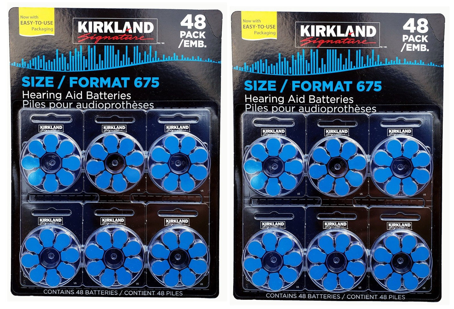 Kirkland Hearing Aid Battery Size 10 13 312 or 675 Zinc-Air Premium Batteries