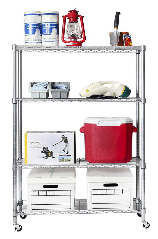 4 Shelf Wire Shelving Metal Storage Rack Heavy Duty Steel 36" x 14" x 54"