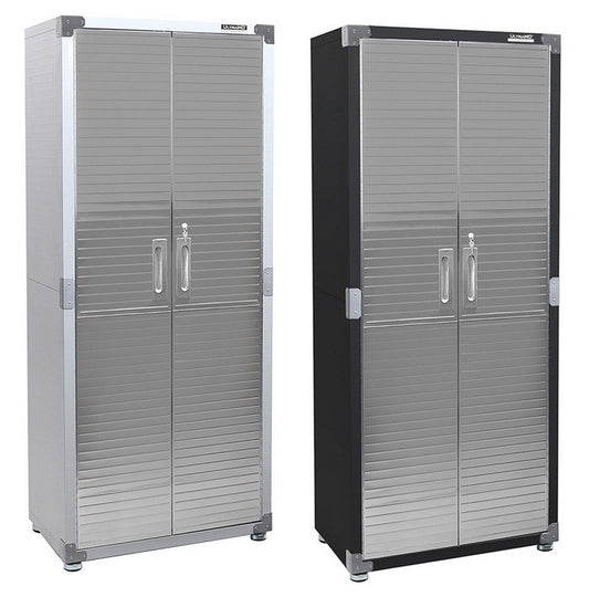 Tall Stainless Steel Storage Cabinet 4 Shelf 2 Locking Doors Heavy Duty 30"x 72"