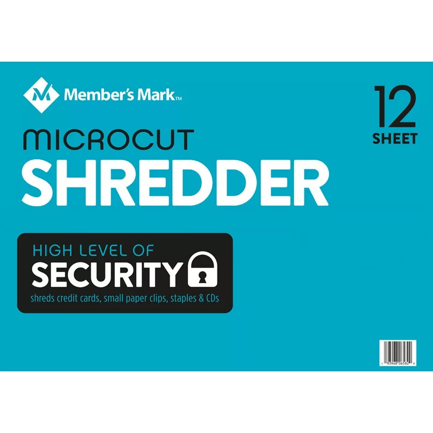 12 Sheet Micro-Cut Paper Shredder 4.5 Gallon Bin 30 Minute Run Time