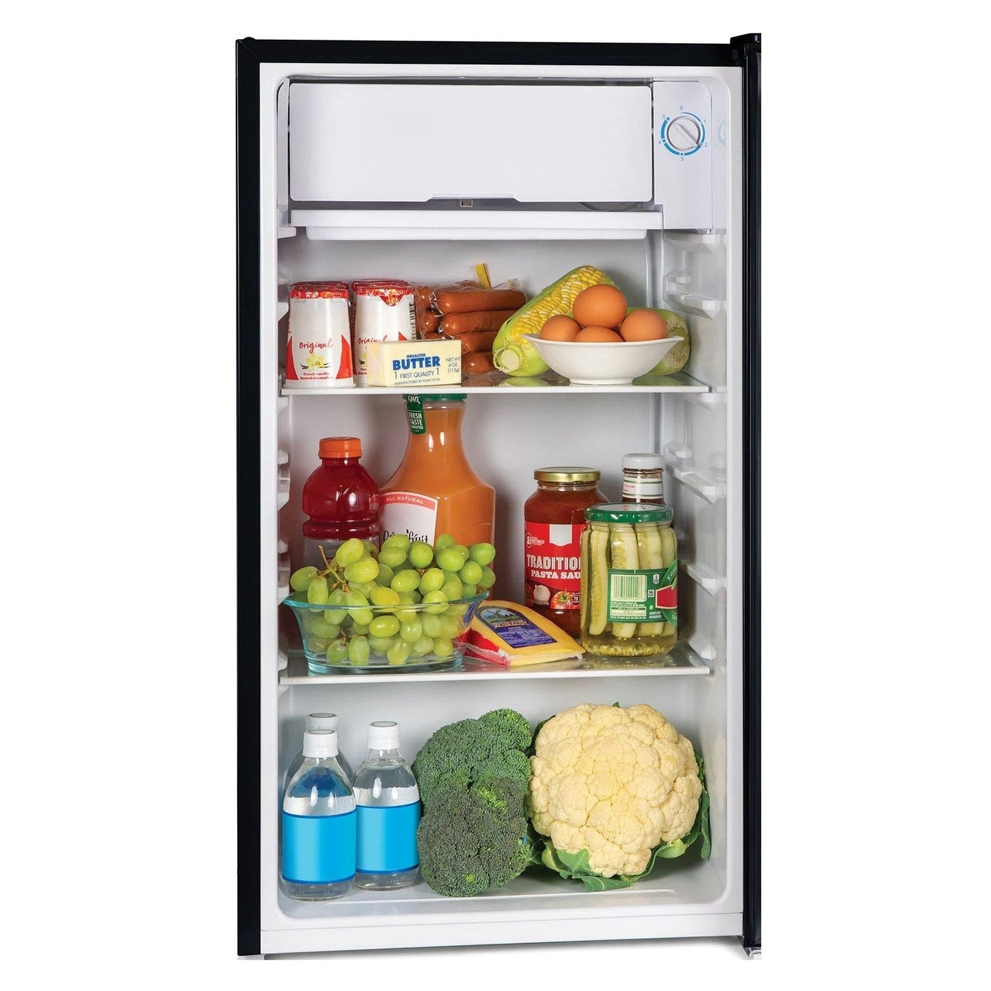 Igloo Compact Refrigerator Freezer 3.2 cu. ft. Small Mini Dorm Fridge Black
