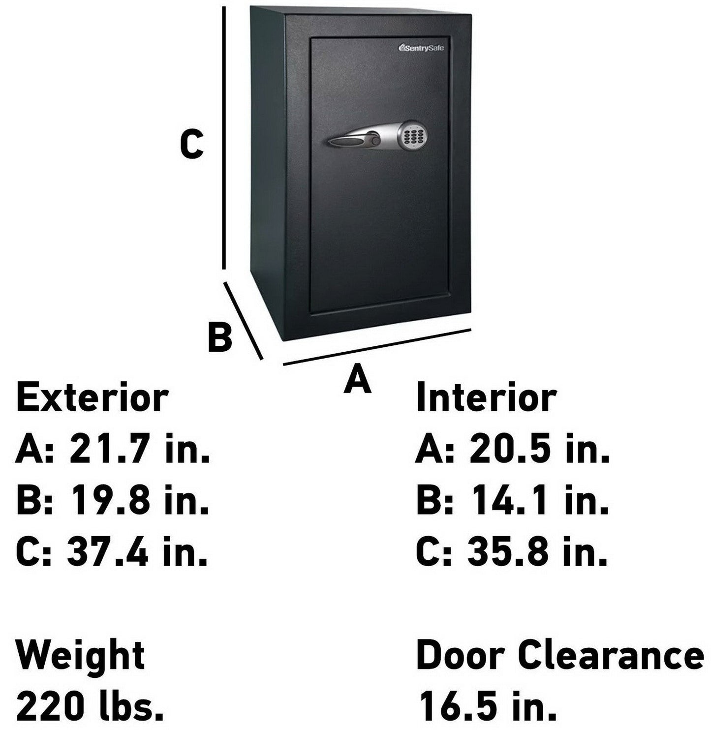 SentrySafe Three Bolt Security Safe with Digital Keypad 6.0 Cubic Feet
