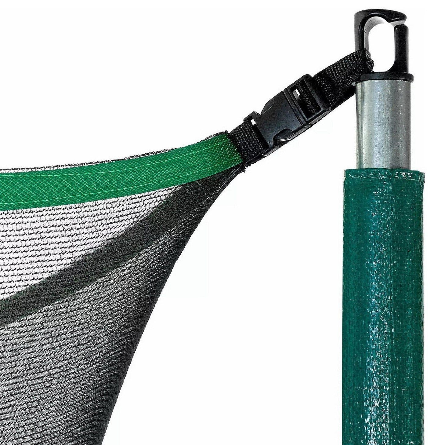 Upper Bounce 15' Round Trampoline & Mesh Safety Wall Enclosure Set Steel Frame