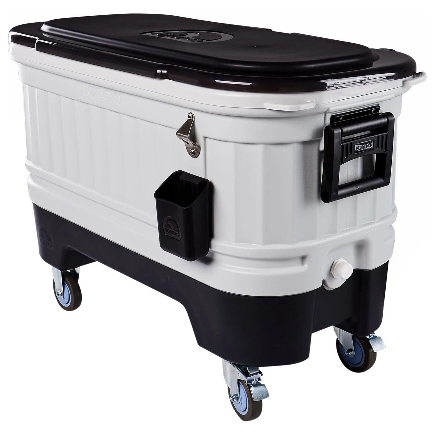 Large Igloo 125 Qt Rolling Ice Chest Party Bar Cooler 212 Can Capacity