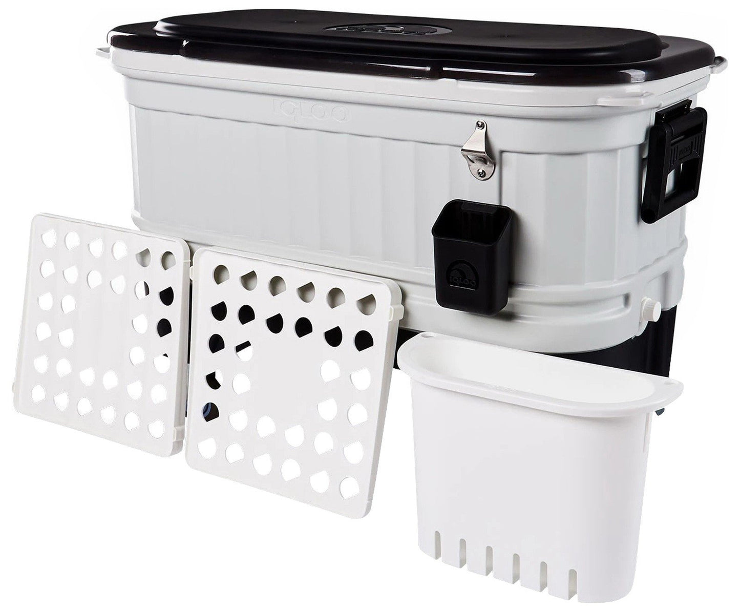 Large Igloo 125 Qt Rolling Ice Chest Party Bar Cooler 212 Can Capacity