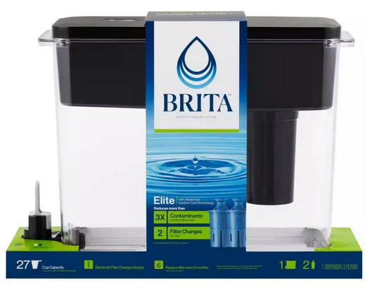 Brita 27 Cup Filtered Water Dispenser with 2 Elite Filters