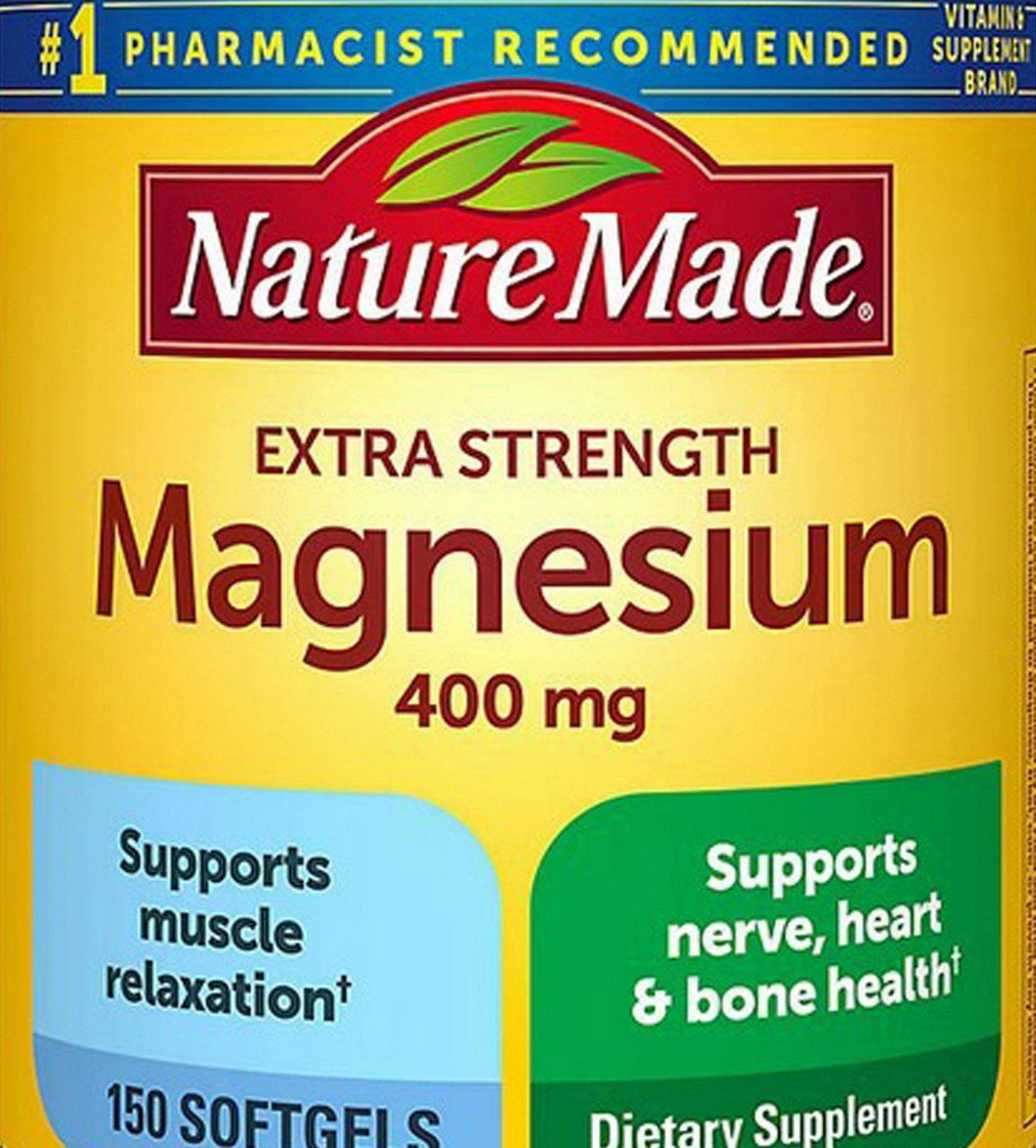 Nature Made Extra Strength Magnesium 400 mg Softgels 150 ct.