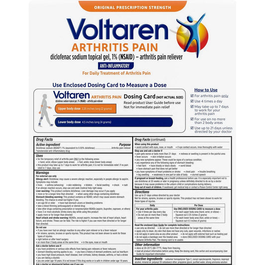 Voltaren Arthritis Pain Relief Topical Gel 2 5.3 Ounce Tubes 1 1.7 Ounce Tube