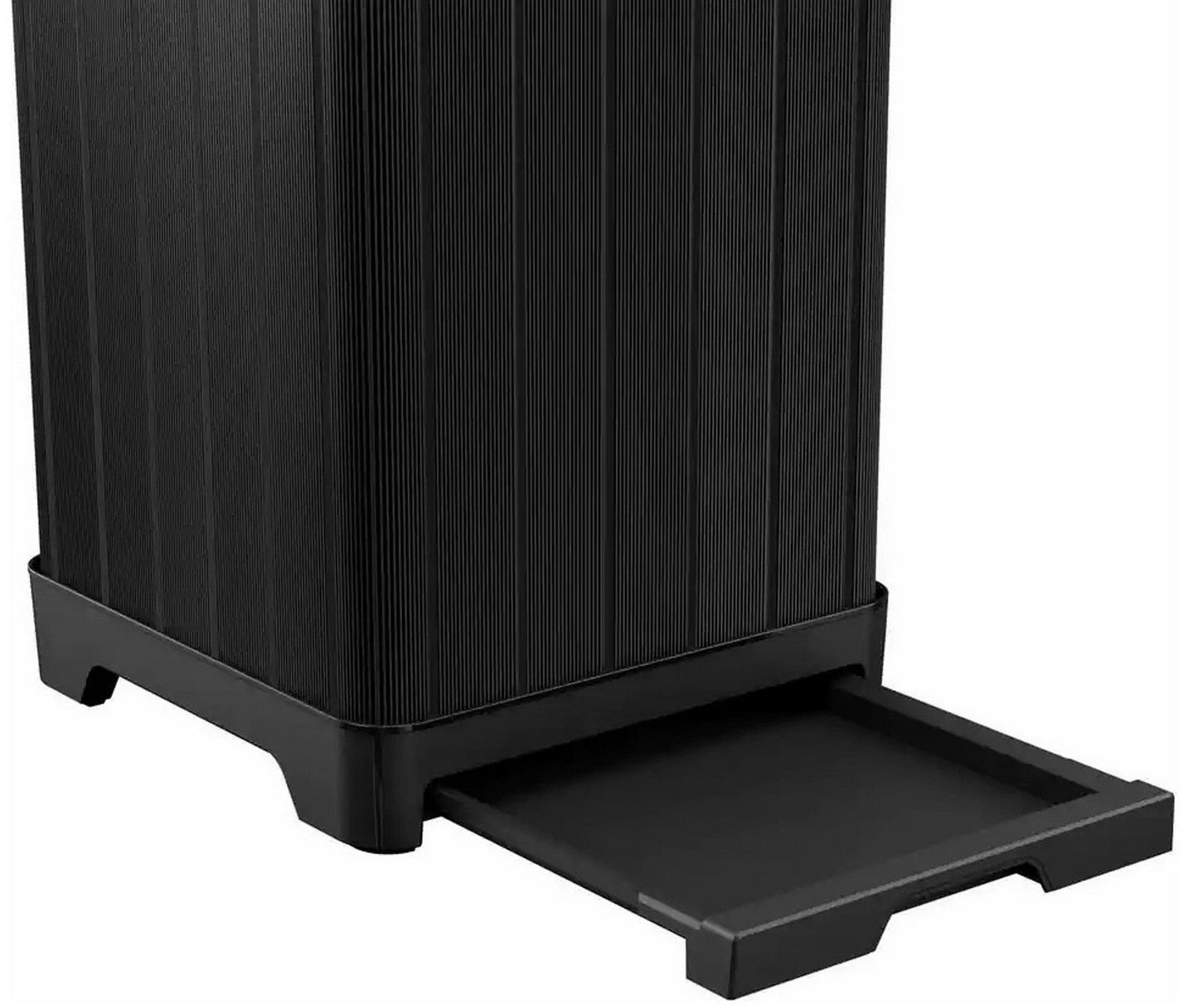 Keter Indoor Outdoor Trash Can 39 Gallon Capacity Waste Bin Wood Grain Finish
