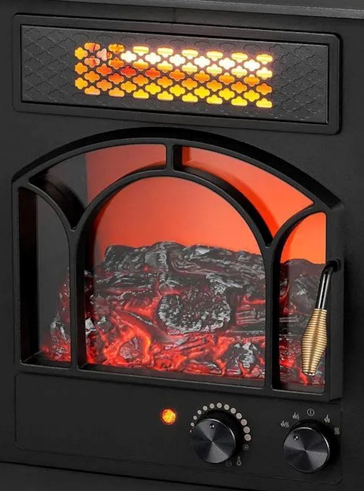 1500 Watt Electric Wood Stove Style Space Heater 400 sq ft Room Flame Effect