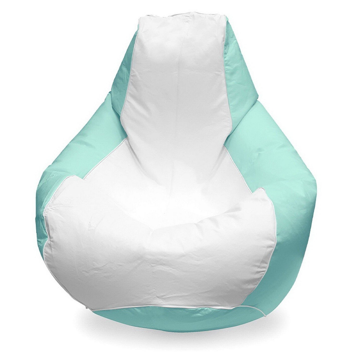 Taylor Made Teardrop Bean Bag Chair Indoor Outdoor Green or Navy Blue & White