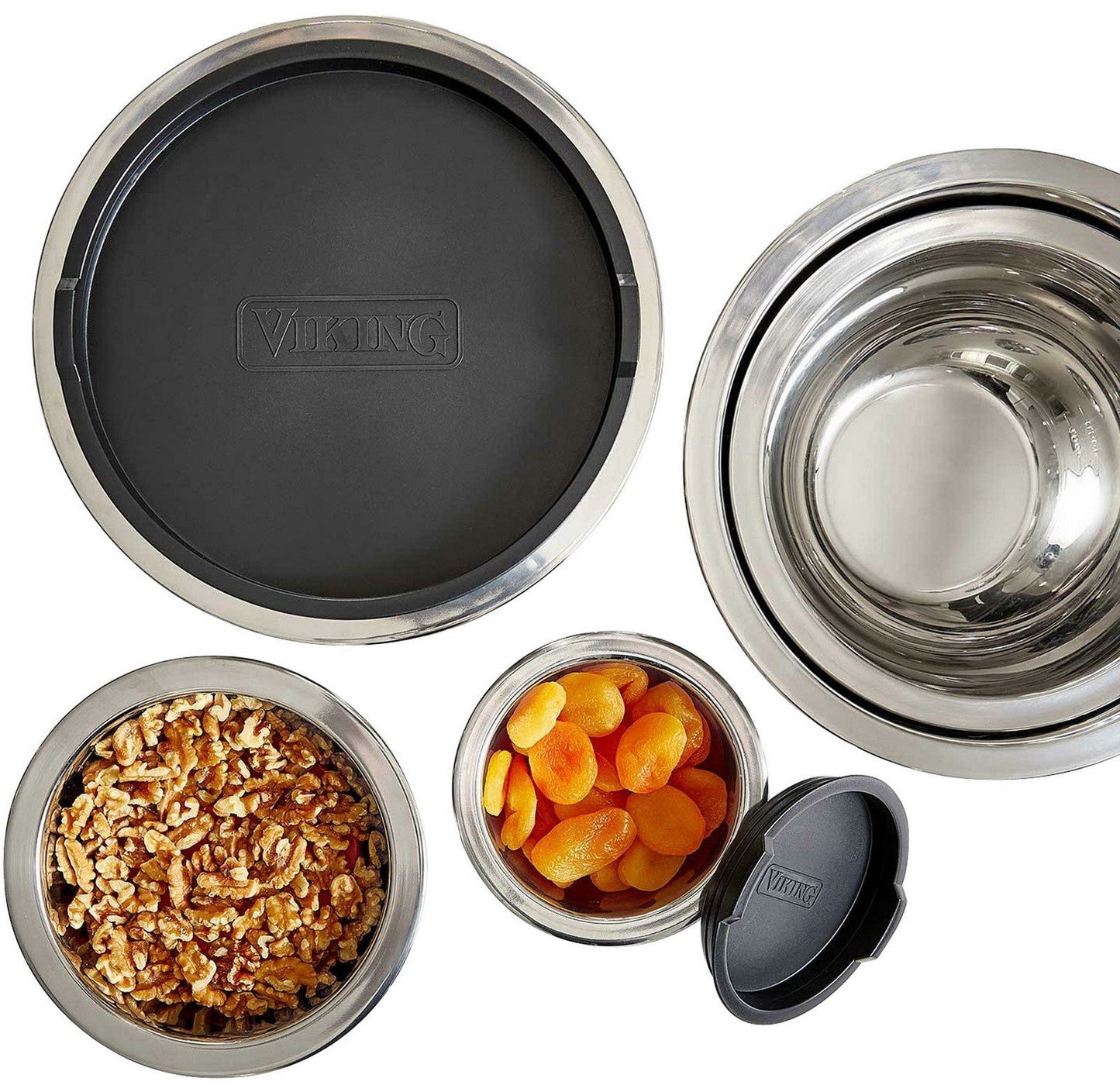 Viking 10-Piece Stainless Steel Lidded Mixing Prep and Serving Bowl Set