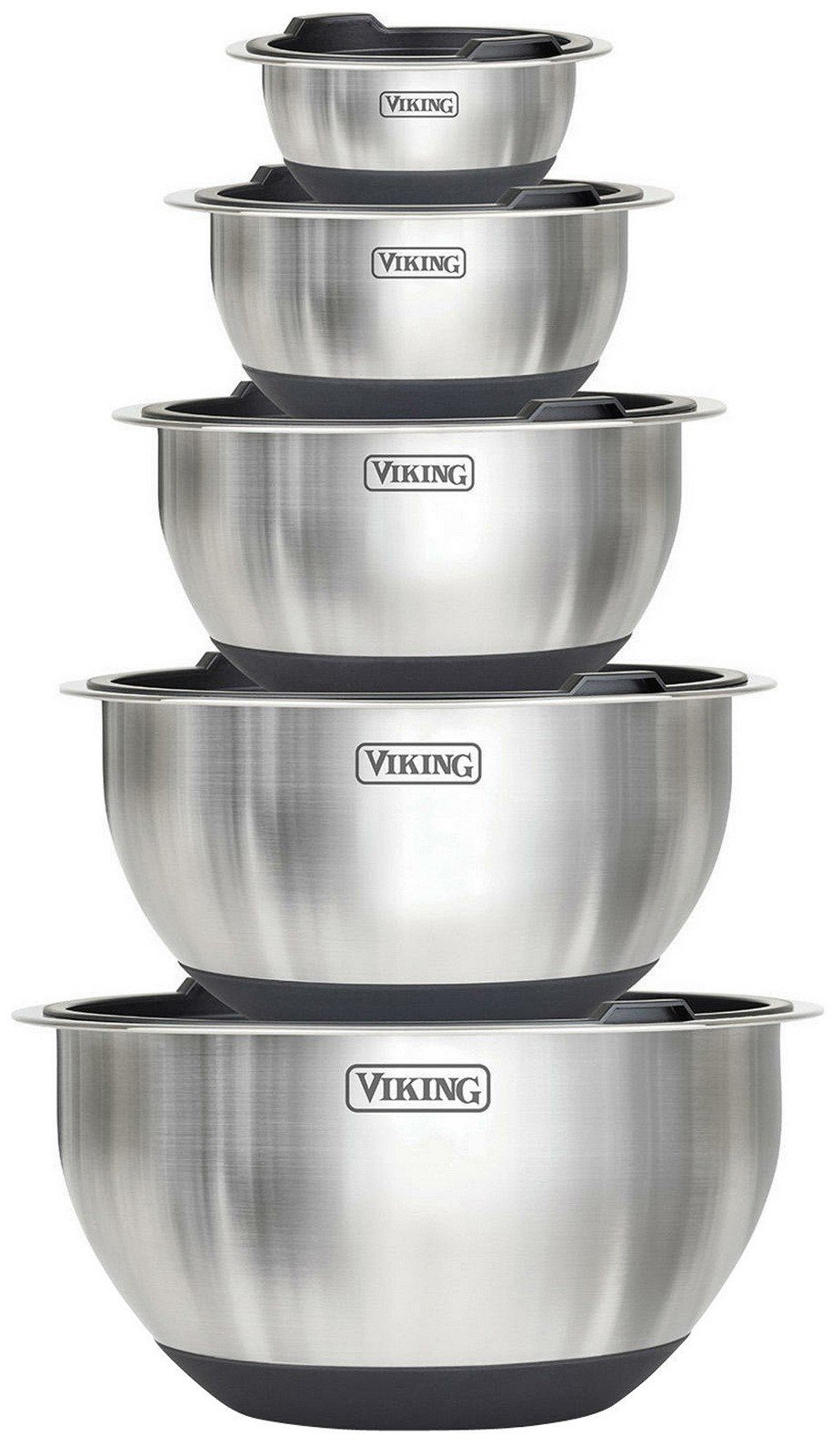 Viking 10-Piece Stainless Steel Lidded Mixing Prep and Serving Bowl Set