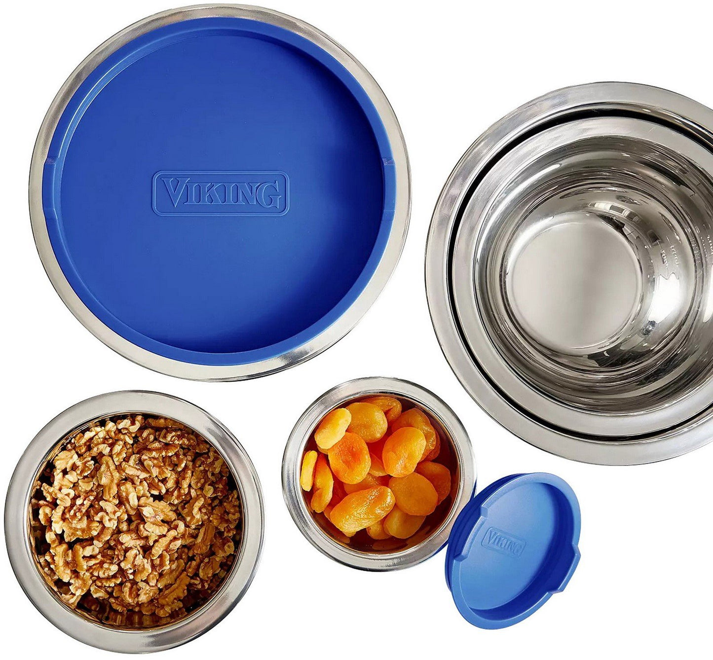 Viking 10-Piece Stainless Steel Lidded Mixing Prep and Serving Bowl Set