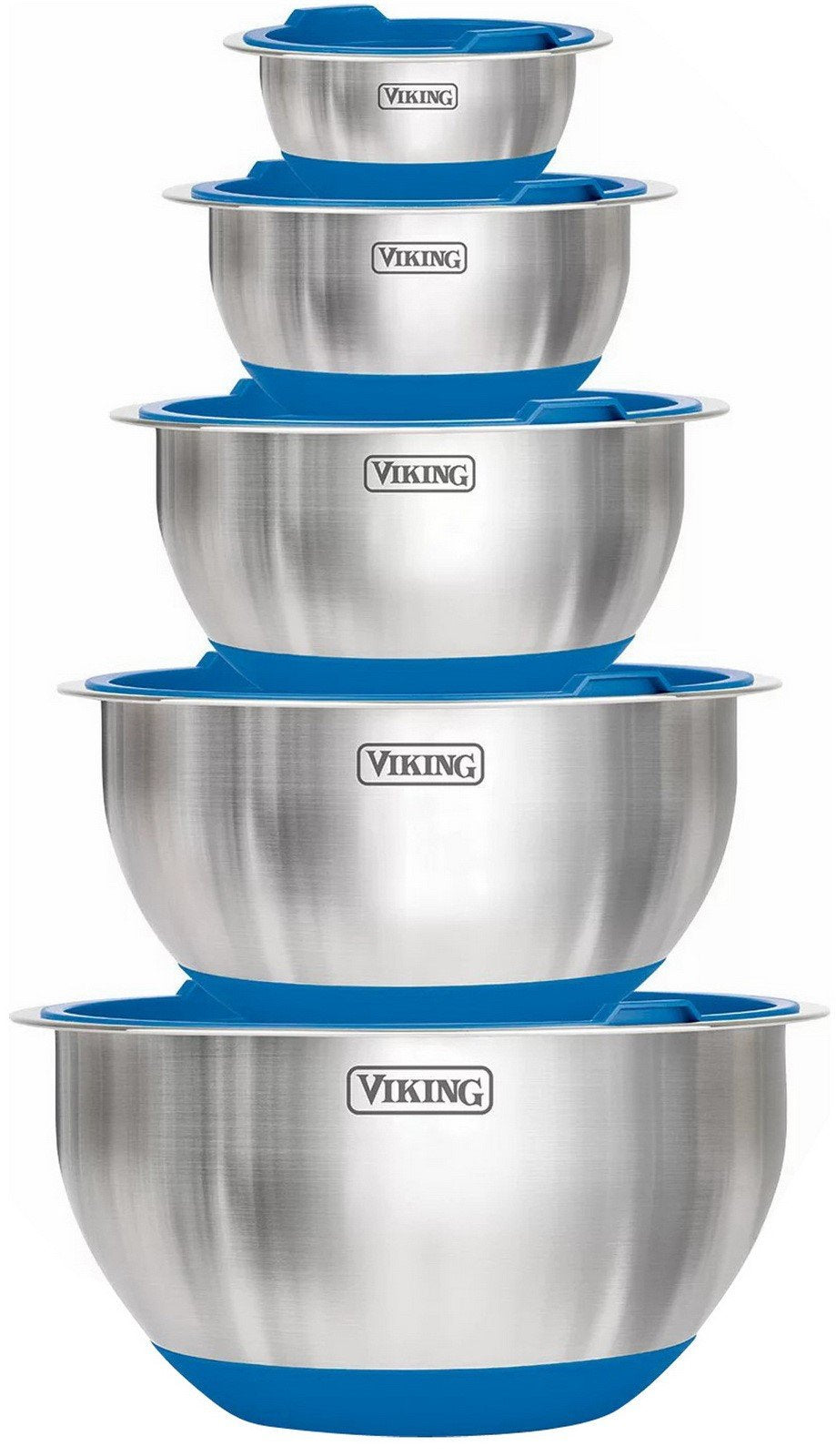 Viking 10-Piece Stainless Steel Lidded Mixing Prep and Serving Bowl Set