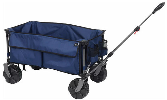 All Terrain Folding Sports Wagon Collapsible Utility Pull Cart Beach Supplies