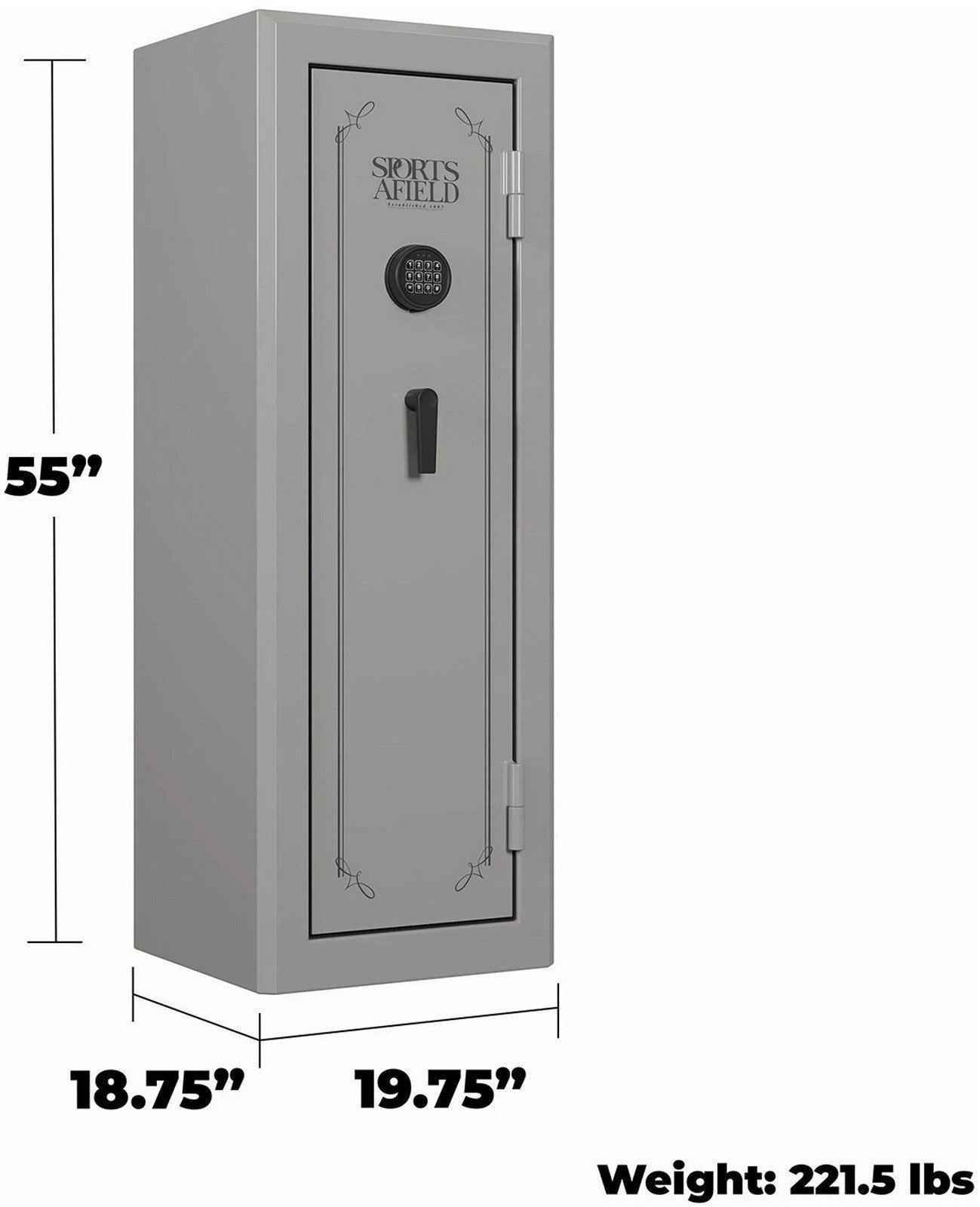 Locking Fireproof 18 Gun Rifle Storage Safe Cabinet with Electronic Lock