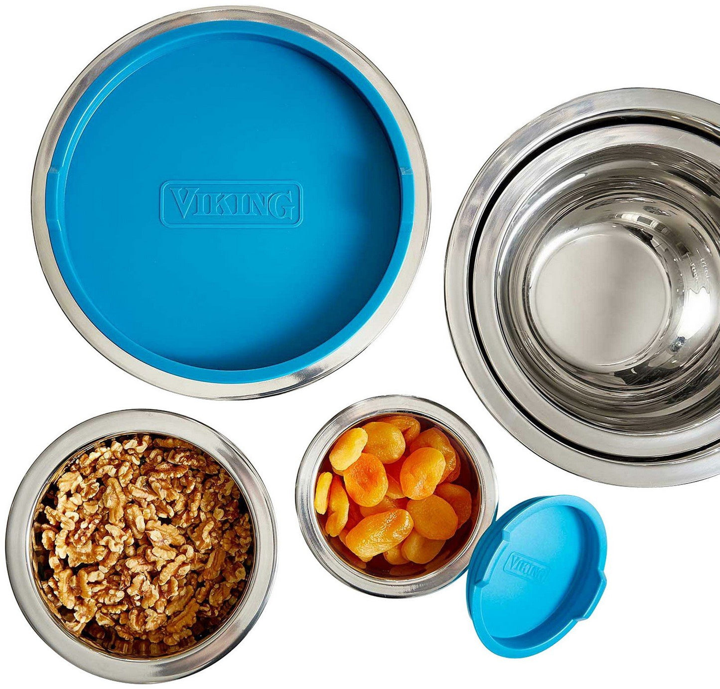Viking 10-Piece Stainless Steel Lidded Mixing Prep and Serving Bowl Set