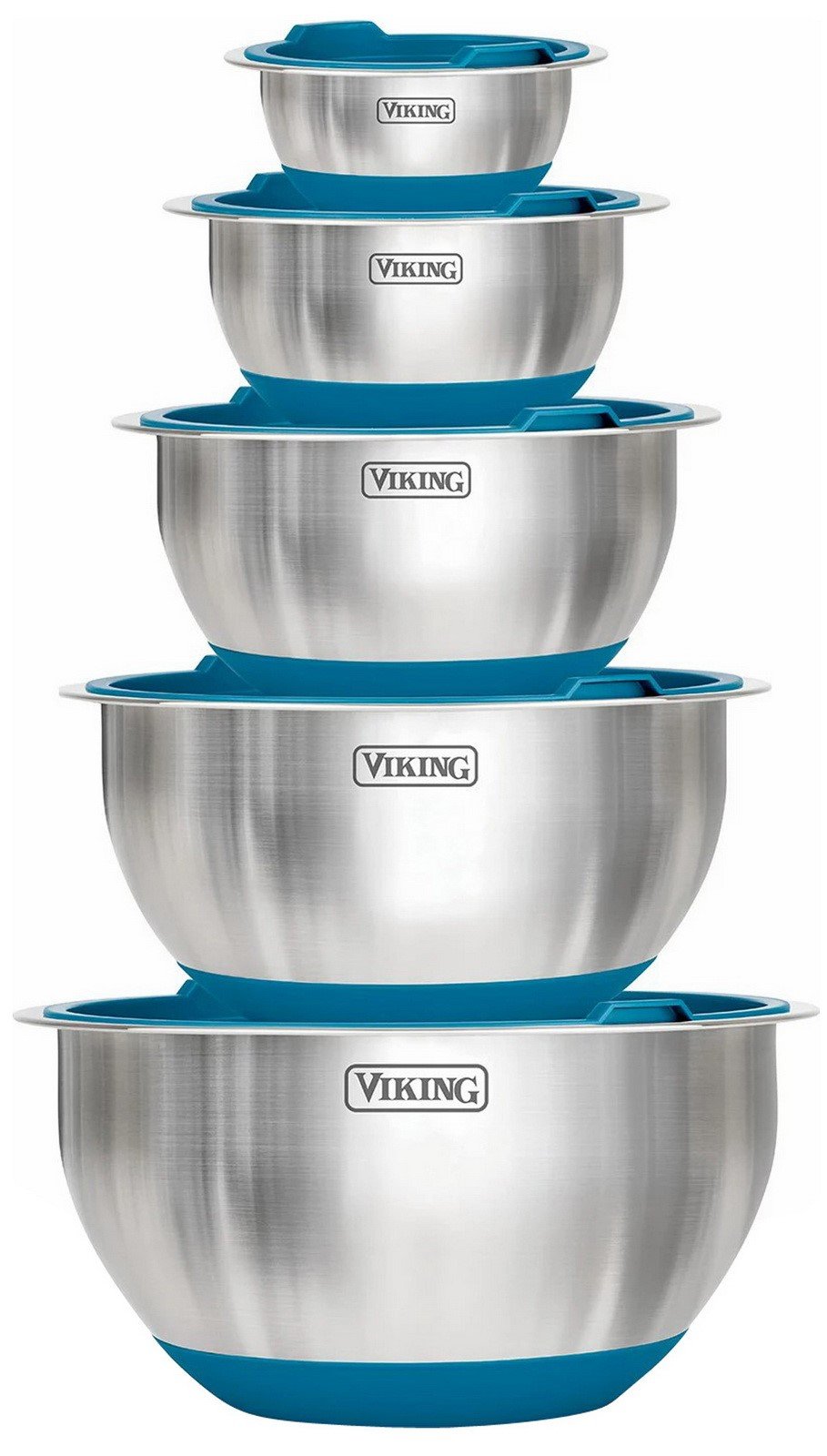 Viking 10-Piece Stainless Steel Lidded Mixing Prep and Serving Bowl Set