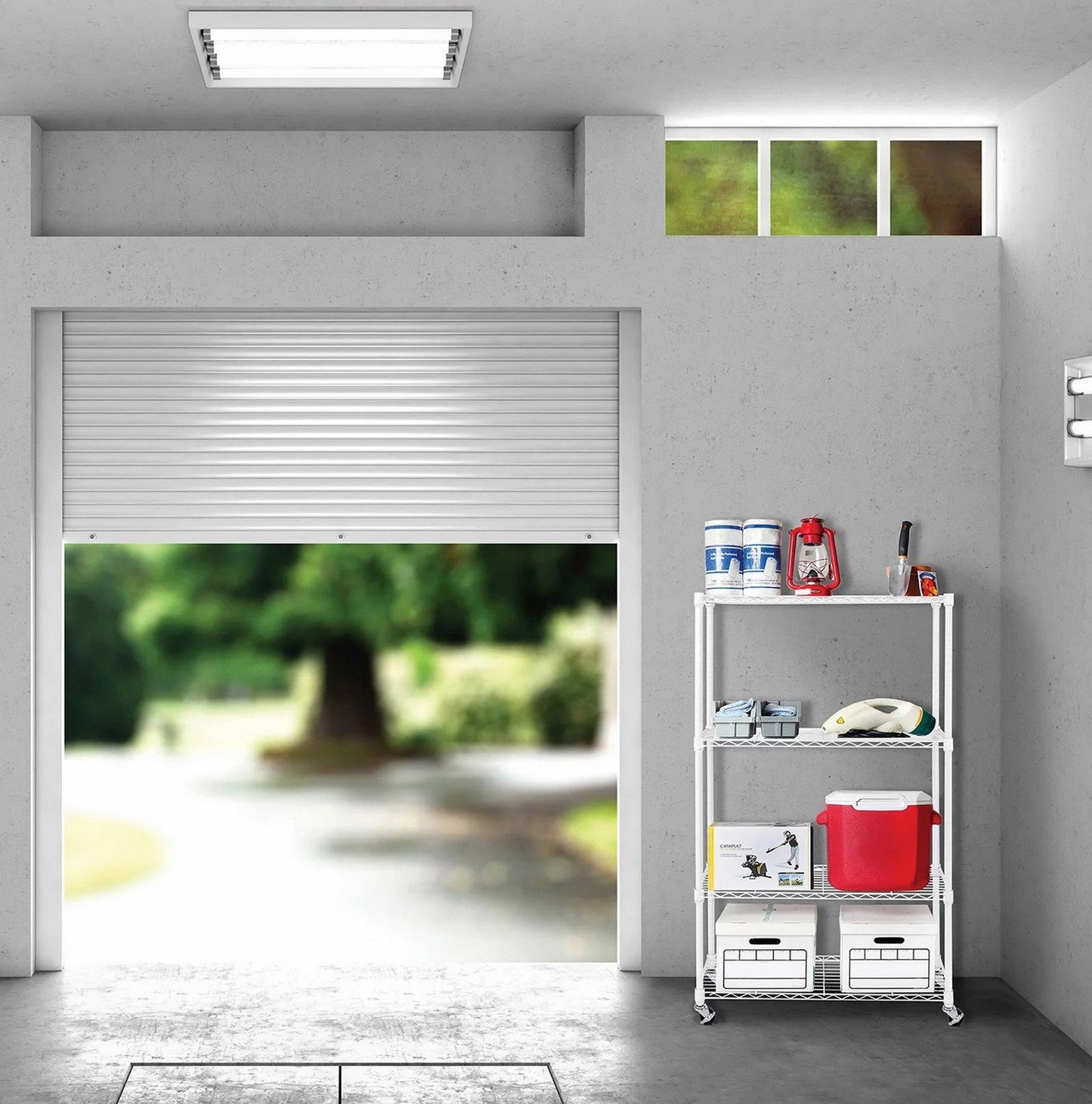 4 Tier Heavy Duty Steel Wire Shelving Storage Rack 36" x 14" x 56"