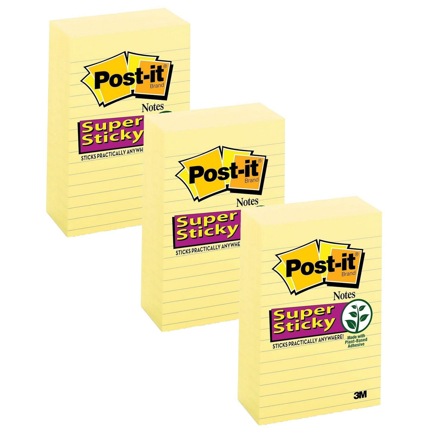 90 Sheet 4" x 6" Post-it Notes Super Sticky Note Pads Yellow 5 10 or 15 pack