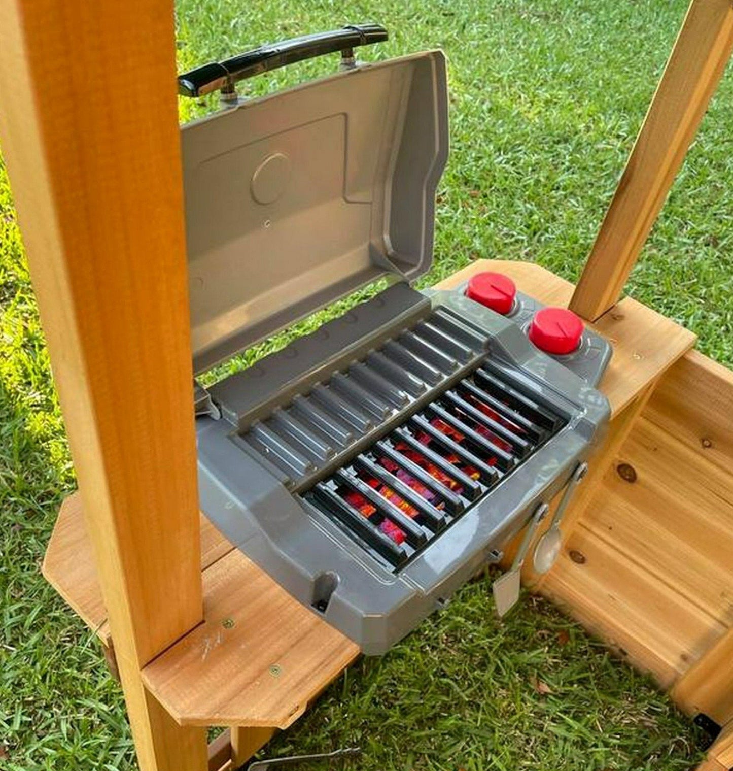 Large Cedar Wood Playground Swing Set Play Set 2 Slides Clubhouse