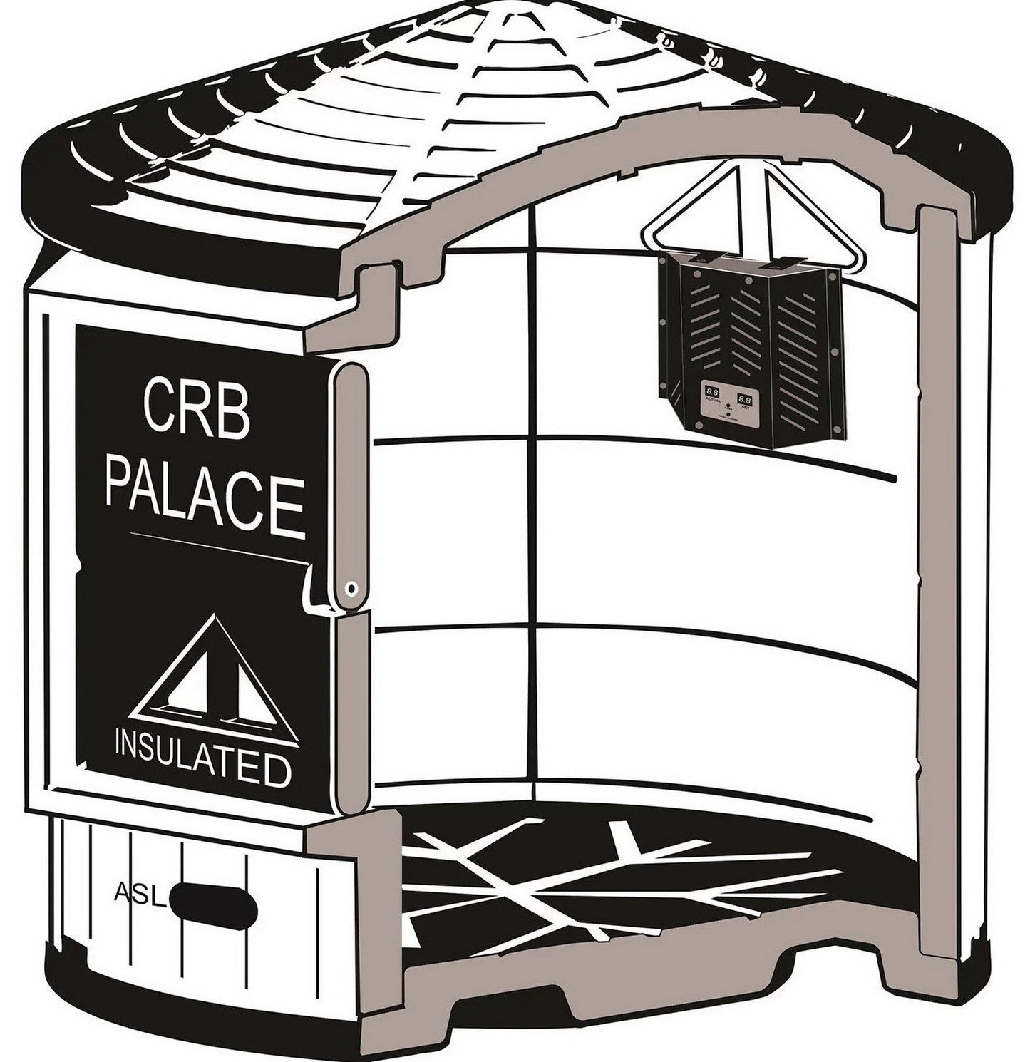 Electric Dog House Heater for Large Dog Palace CRB Doghouse ASL