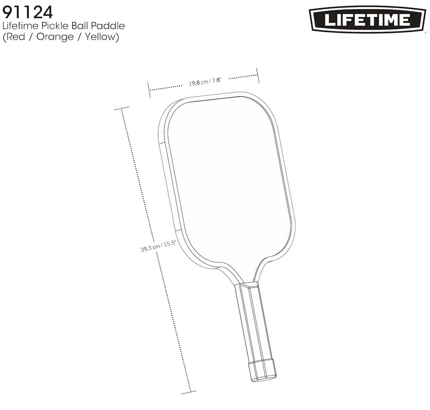 Lifetime Pickleball Paddle Set Pickle Ball with Carrying Case Cover