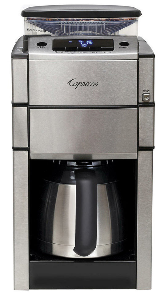 Capresso Stainless Steel Coffee Maker with Thermal Carafe and Gold Filter