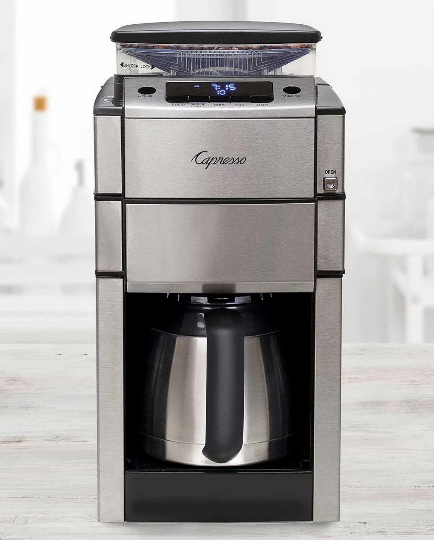 Capresso Stainless Steel Coffee Maker with Thermal Carafe and Gold Filter