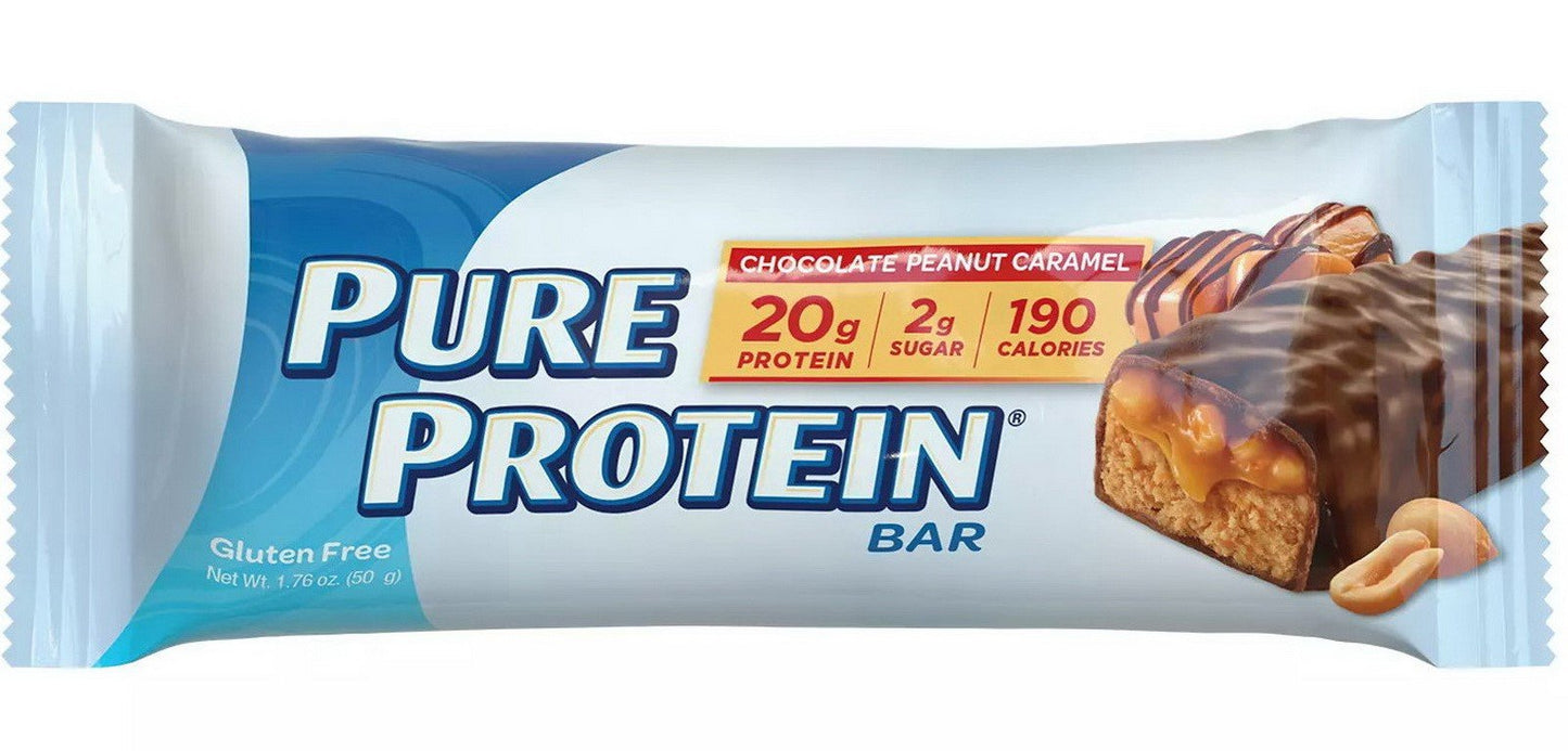 23 Pure Protein Energy Bars Chocolate Peanut Butter Caramel Gluten Free