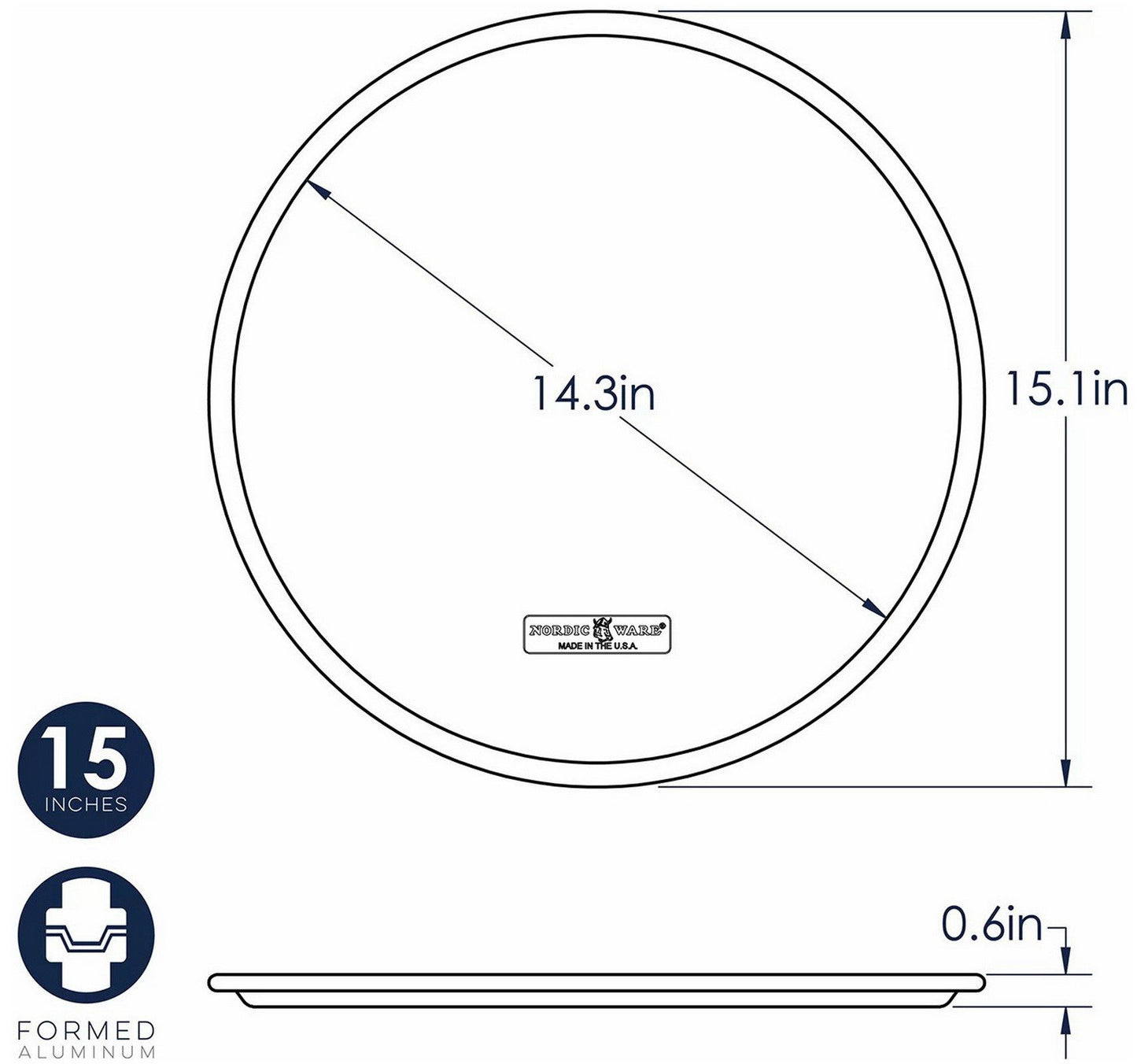 Nordic Ware Traditional and Crisper Pan Pizza, Set of 2