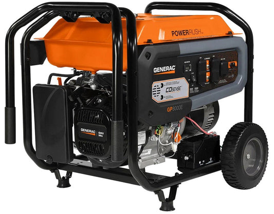 Generac Portable Gas Power Generator 8,000 Watts Electric Start and Cord