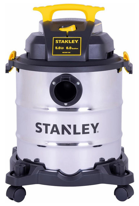 Stanley 6 Gallon Wet Dry Shop Vacuum 5.0 Peak HP Stainless Steel