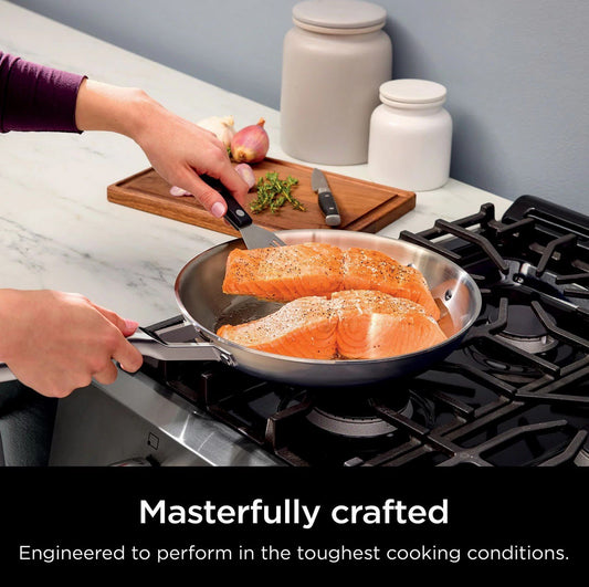 Ninja EverClad 12 pc Tri Ply Stainless Steel Cookware Set Induction Ready