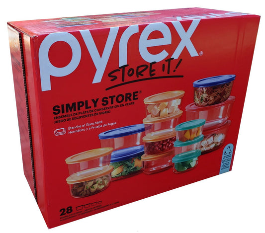 Pyrex 28 Piece Glass Food Storage Containers Simply Store Set