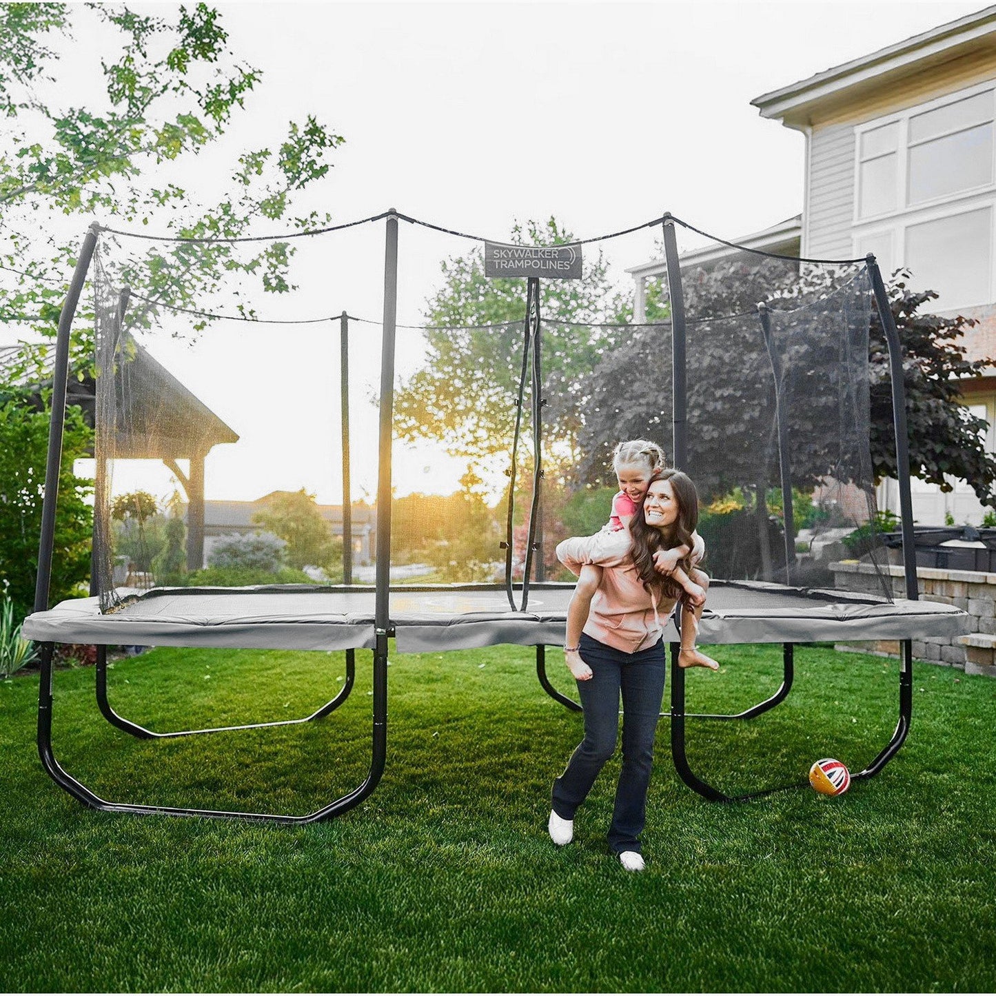 15' x 9' Huge Rectangle Skywalker Elite Trampoline & Safety Enclosure Walls