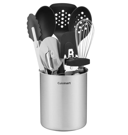 Cuisinart 10 Piece Kitchen Utensil Tool & Gadget Set with Stainless Steel Crock