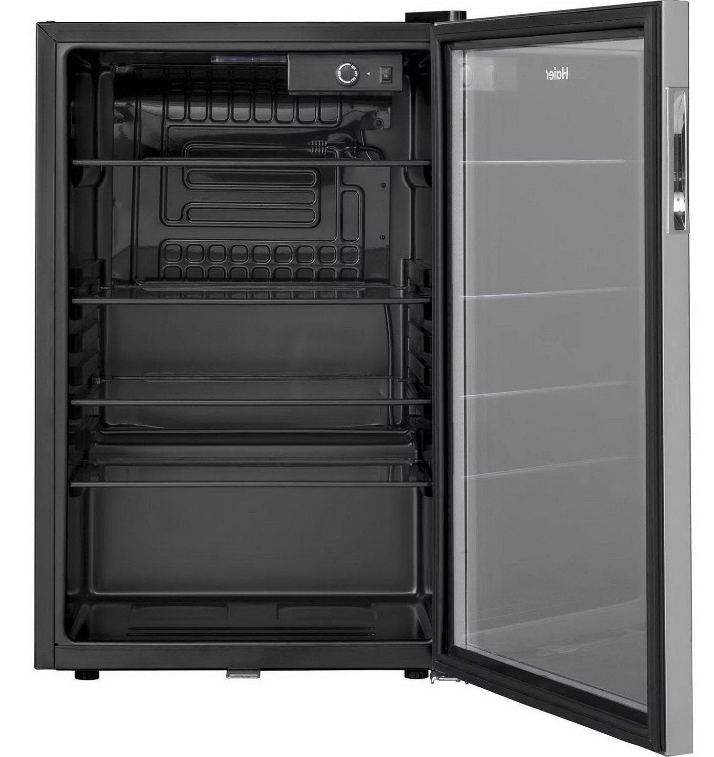 Haier 150 Can Beverage Mini Fridge Cooler Refrigerator Locking Glass Door