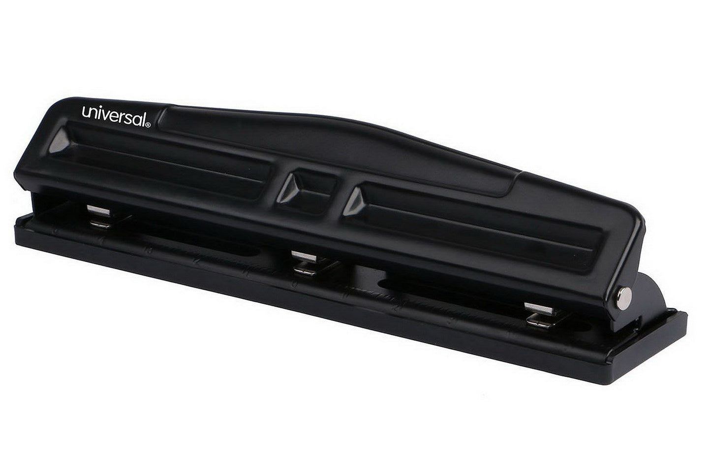 Adjustable 2 and 3 Hole Paper Punch Heavy Duty 12 Sheet Desktop Metal Puncher