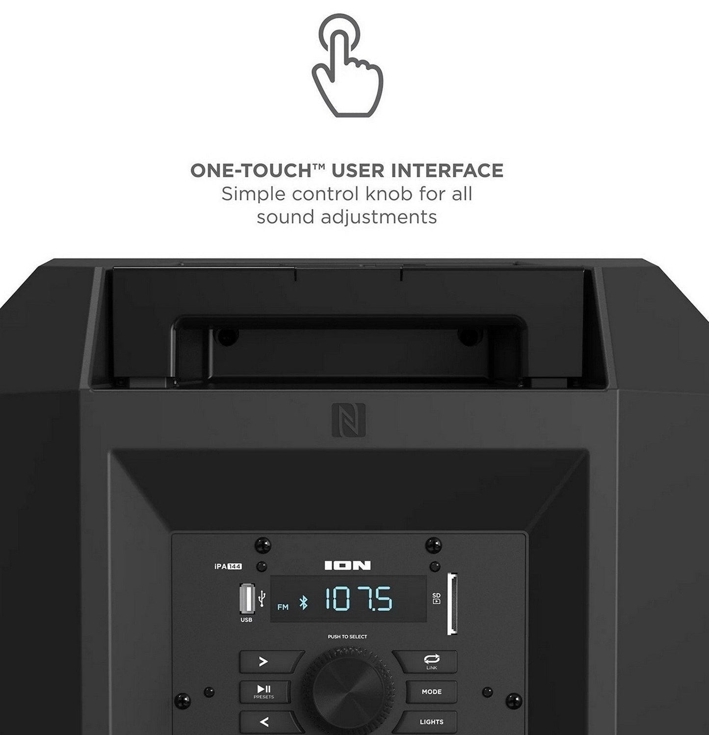 ION Total PA Live High-Power Bluetooth PA Speaker System w/ Microphone & Lights