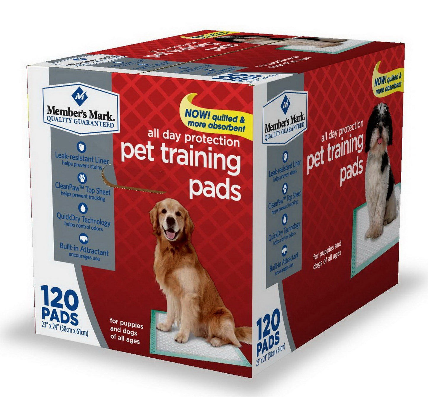 Box of 120 Pet Training Pads 23" x 24" 120 ct. Housebreaking Puppy Pads