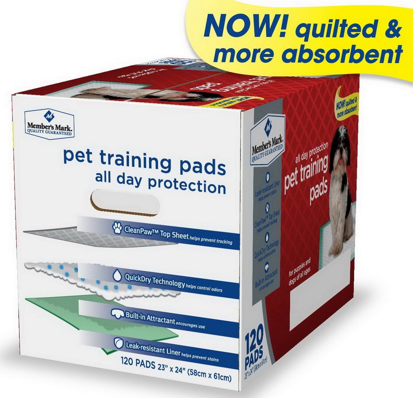 Box of 120 Pet Training Pads 23" x 24" 120 ct. Housebreaking Puppy Pads