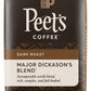 Peet's Coffee Whole Bean TWO 32 oz. Bags Peets Major Dickason's Deep Roast
