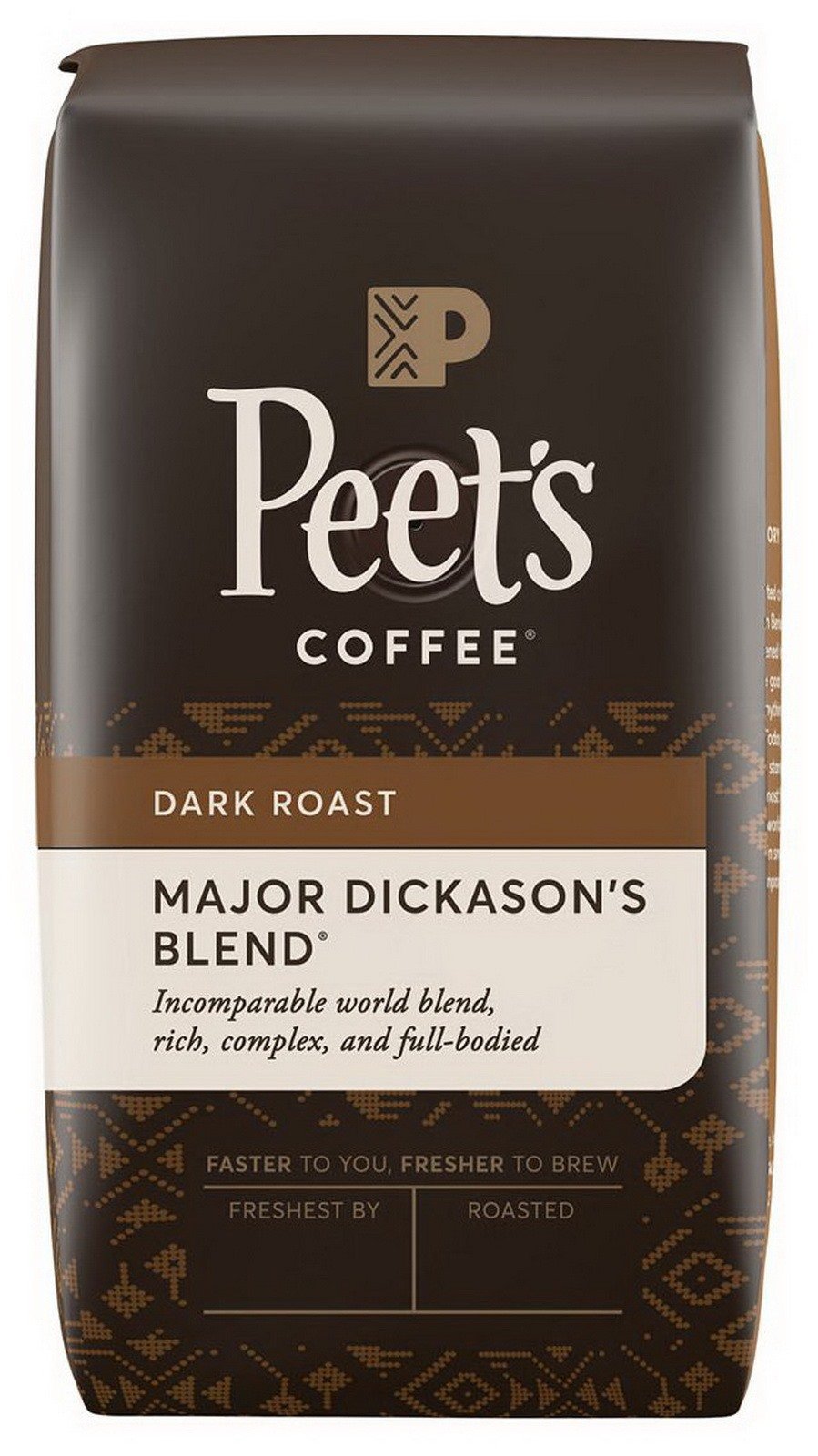 Peet's Coffee Whole Bean TWO 32 oz. Bags Peets Major Dickason's Deep Roast