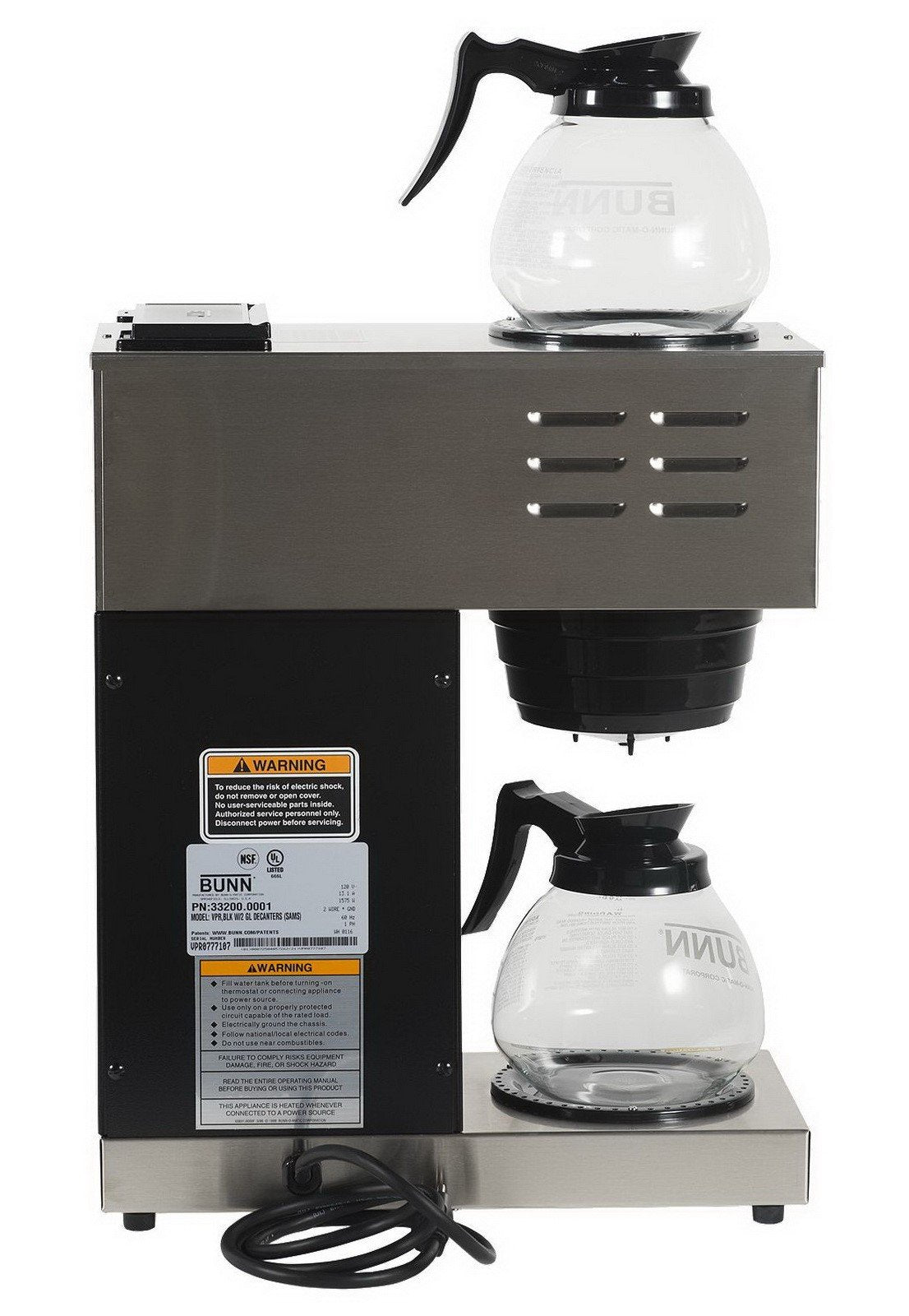 Bunn VPR 12 Cup Commercial Coffee Maker Pour Over Brewer Warmer Machine Pourover