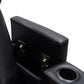 Reclining Home Theater Chair Black Bonded Leather Recliner Cup Holder Tray Table