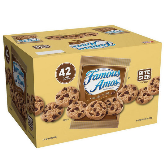 Famous Amos Chocolate Chip Cookies 2 oz 42 ct
